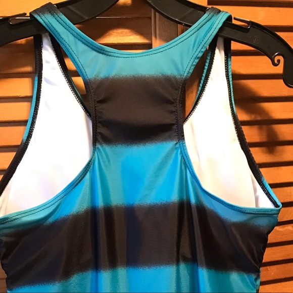 Black & Blue Racerback Tankini - Picture 11 of 12